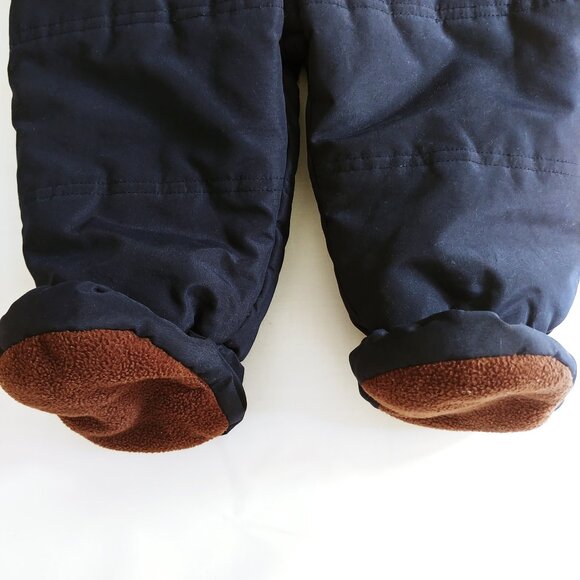 London Fog Baby Boys Front-Snap Zipper Bunting Snowsuit 9 Months - Picture 4 of 11
